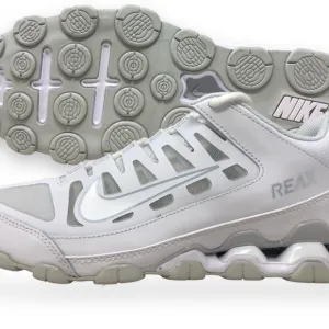 Nike Reax 8 TR Mesh White/Pure Platinum Mens Shox Training Shoes 621716 102 NEW