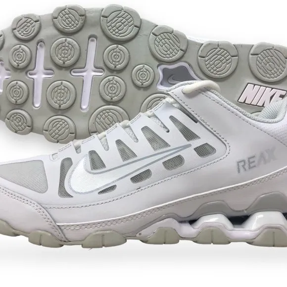 Nike Reax 8 TR Mesh White/Pure Platinum Mens Shox Training Shoes 621716 102 NEW
