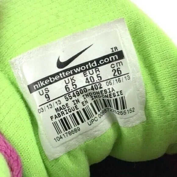 Nike Revolution 2 Training Shoes Womens Size 9 Sneakers Blue Pink 554900-402