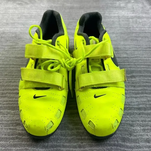 Nike Romaleos 2 Olympic Weightlifting Training Shoes Volt Yellow Sz 10.5  🔥