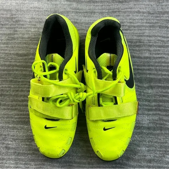 Nike Romaleos 2 Olympic Weightlifting Training Shoes Volt Yellow Sz 10.5  🔥