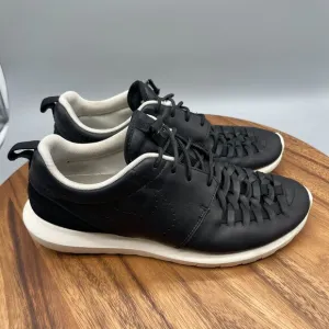 Nike Roshe NM Woven Shoes Mens Size 9 Black Leather Running Walking Comfort