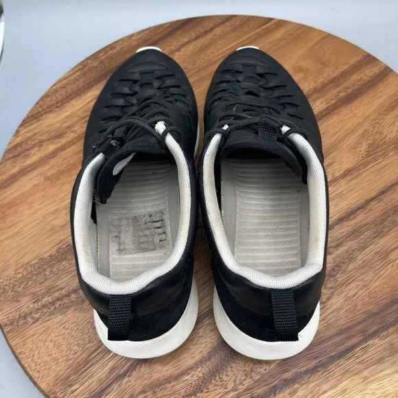 Nike Roshe NM Woven Shoes Mens Size 9 Black Leather Running Walking Comfort