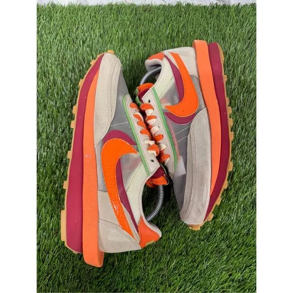 Nike Sacai LD Waffle CLOT Kiss of Death Net Orange Blaze DH1347-100 SIZE 10.5