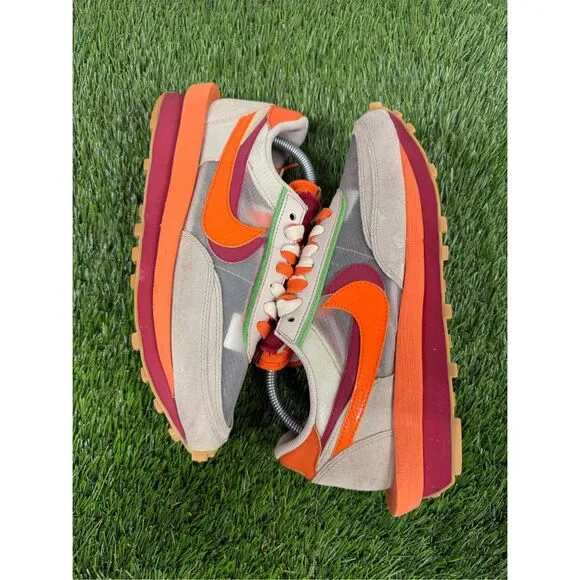 Nike Sacai LD Waffle CLOT Kiss of Death Net Orange Blaze DH1347-100 SIZE 10.5
