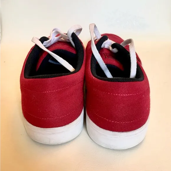 NIKE SB Portmore Red Black White Canvas Low Top Skate Shoe