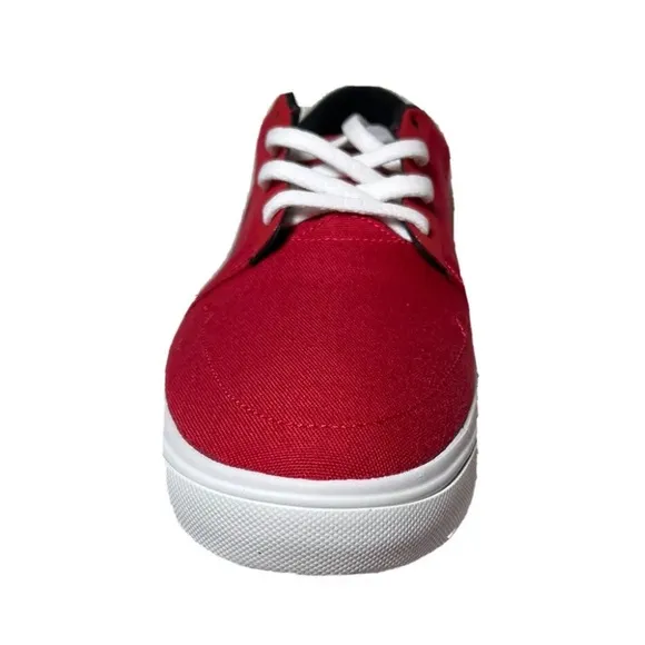 NIKE SB Portmore Red Black White Canvas Low Top Skate Shoe