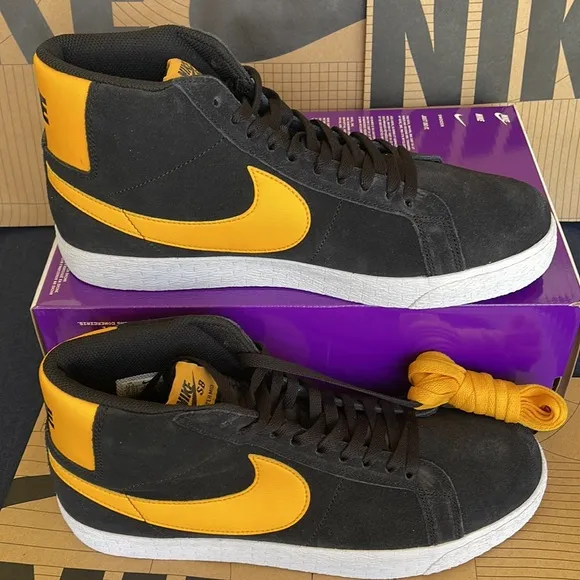 Nike SB ZOOM BLAZER MID Black/University Gold-Black WMNS