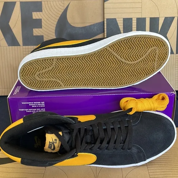 Nike SB ZOOM BLAZER MID Black/University Gold-Black WMNS