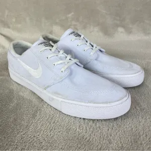 Nike SB Zoom Stefan Janoski Men's Sneakers Shoes Size 9 White Canvas NEW