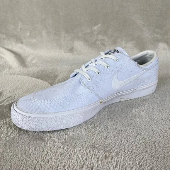 Nike SB Zoom Stefan Janoski Men's Sneakers Shoes Size 9 White Canvas NEW