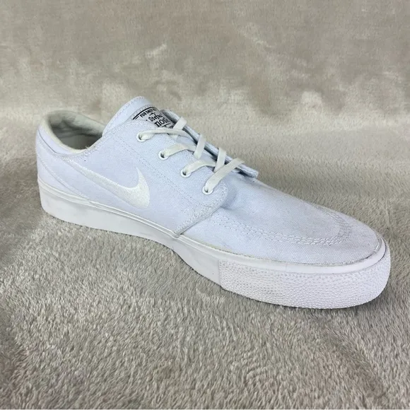 Nike SB Zoom Stefan Janoski Men's Sneakers Shoes Size 9 White Canvas NEW