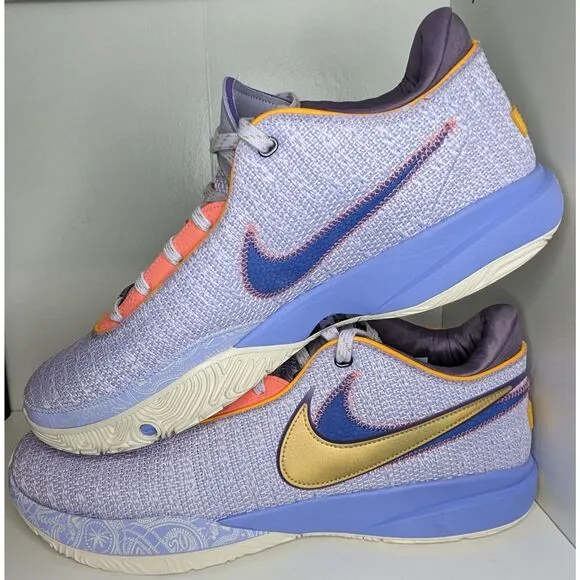 Nike Shoes Mens Size 17 LeBron 20 XX Violet Frost Purple Gold Shoes DJ5423-500
