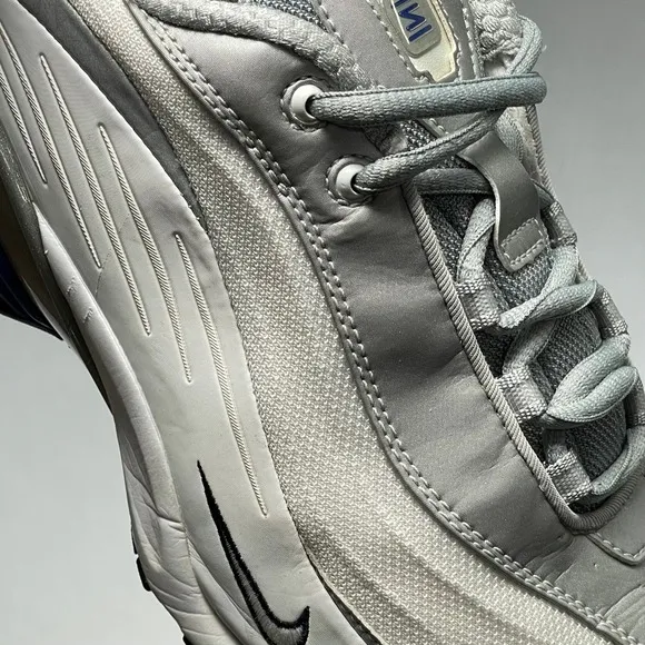 Nike SHOX WALK Mens 9 Vintage Y2K Silver White Blue Athletic Training Shoes