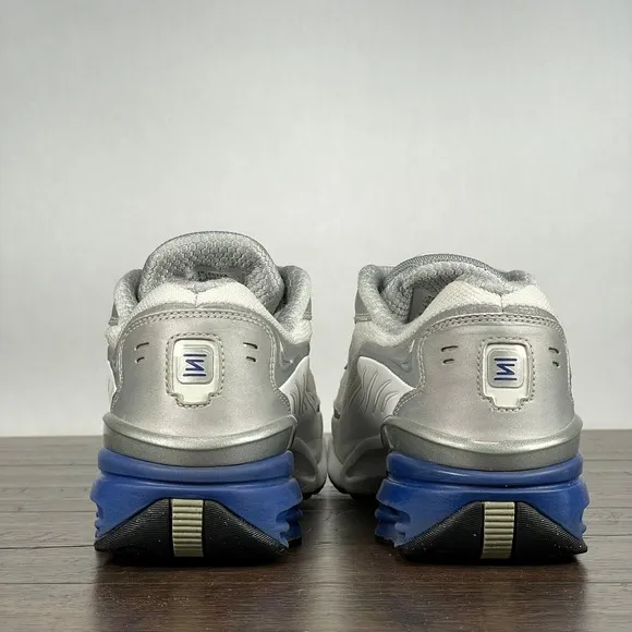 Nike SHOX WALK Mens 9 Vintage Y2K Silver White Blue Athletic Training Shoes