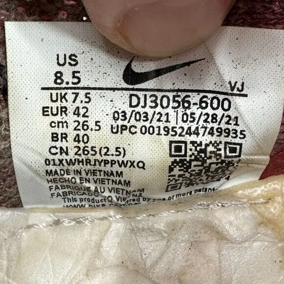 NIKE Space Hippie 01 Redstone Sneakers Shoes Size 8.5 Style DJ3056-600