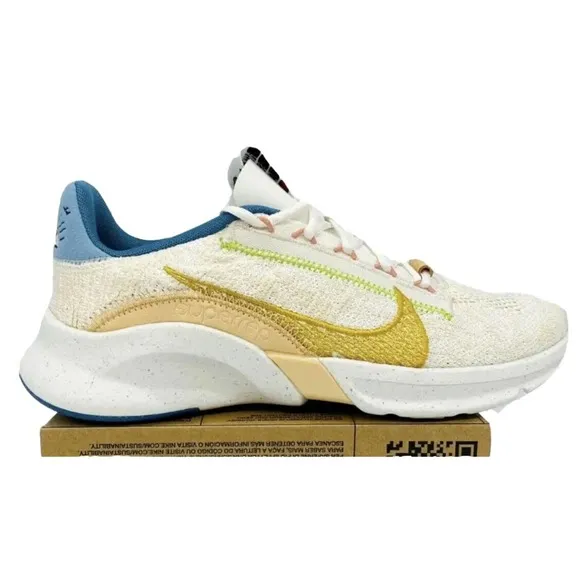 Nike SuperRep Go 3 Flyknit Shoes Ivory Tan DV1743 Womens Size 6 NEW