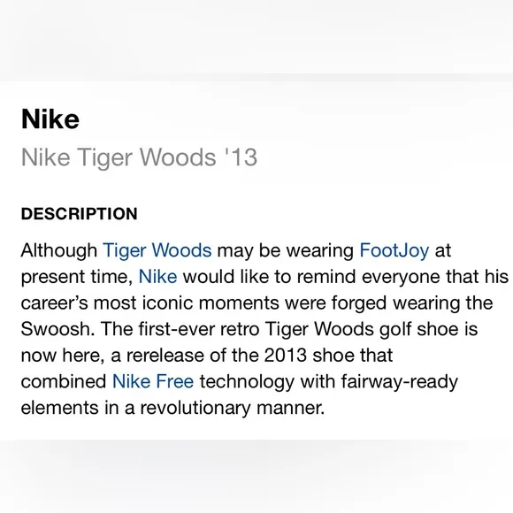Nike Tiger Woods TW13 Golf Shoes 532622-100 2012 White Red RARE Men's Sz 7.5
