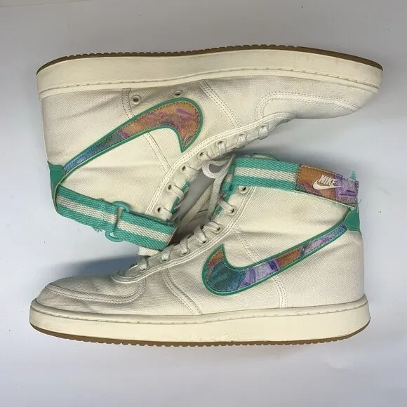 Nike Vandal High Supreme Alternate Galaxy High Top Shoes Mens 12 White Canvas