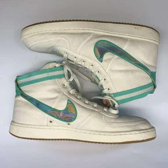Nike Vandal High Supreme Alternate Galaxy High Top Shoes Mens 12 White Canvas