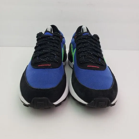 Nike Waffle One Boys Sz 5Y Womens Sz 6.5 Blue Black Volt Sneaker Shoes DV2235-40