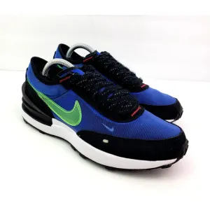 Nike Waffle One Boys Sz 5Y Womens Sz 6.5 Blue Black Volt Sneaker Shoes DV2235-40