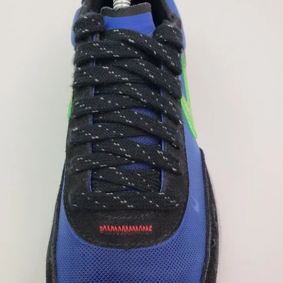 Nike Waffle One Boys Sz 5Y Womens Sz 6.5 Blue Black Volt Sneaker Shoes DV2235-40