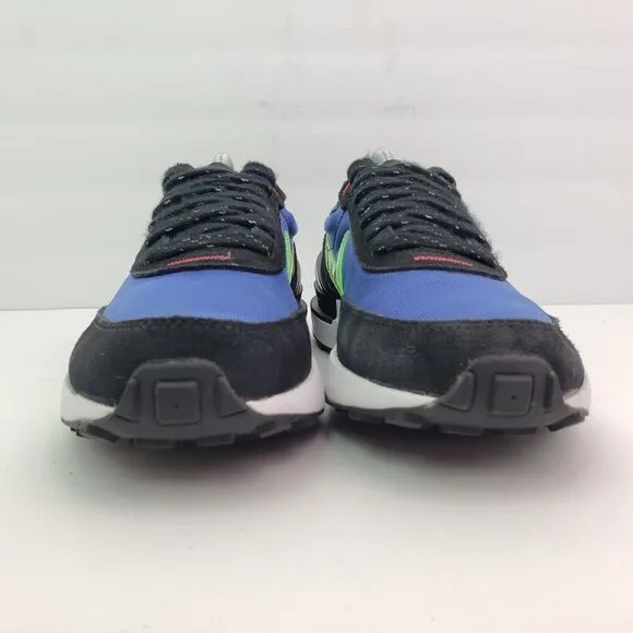 Nike Waffle One Boys Sz 5Y Womens Sz 6.5 Blue Black Volt Sneaker Shoes DV2235-40