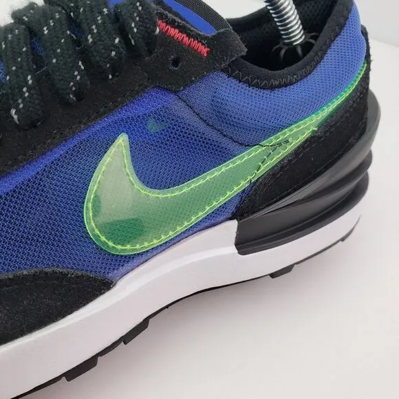 Nike Waffle One Boys Sz 5Y Womens Sz 6.5 Blue Black Volt Sneaker Shoes DV2235-40