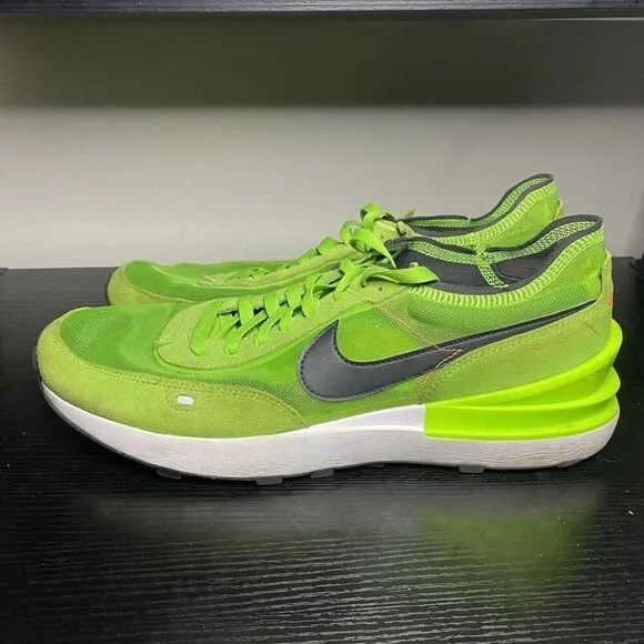 Nike Waffle One Electric Green Black DA7995-300 Men’s Size 13 Shoes Sneakers
