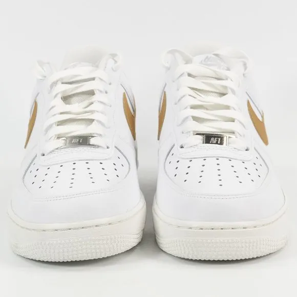 Nike Women's Air Force 1 '07 'White Metallic Gold' DD8959-106 Leather Sneakers