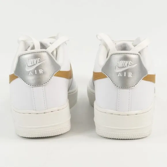 Nike Women's Air Force 1 '07 'White Metallic Gold' DD8959-106 Leather Sneakers