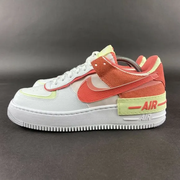 Nike Women's Air Force 1 Shadow White Magic Ember Shoes CI0919-110 Size 11