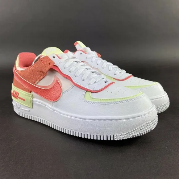 Nike Women's Air Force 1 Shadow White Magic Ember Shoes CI0919-110 Size 11