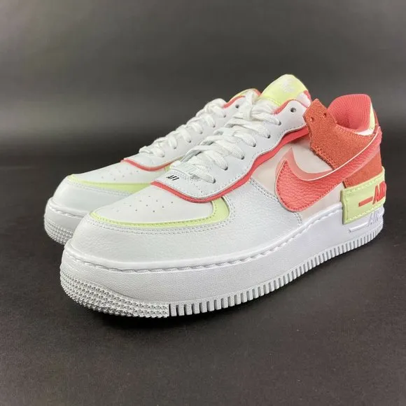 Nike Women's Air Force 1 Shadow White Magic Ember Shoes CI0919-110 Size 11