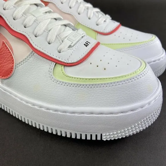 Nike Women's Air Force 1 Shadow White Magic Ember Shoes CI0919-110 Size 11