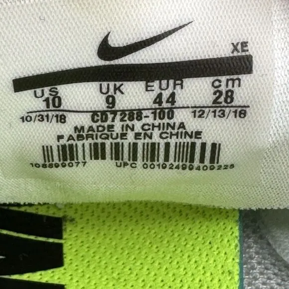 Nike Zoom Rival Fly Shoes Mens Size 10 White Running Training Workout Sneakers