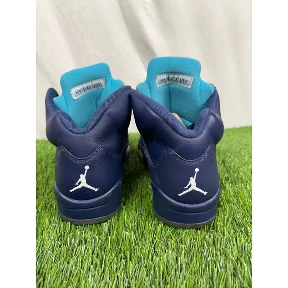 Nike Air Jordan 5 V Retro Pre-Grape Midnight Navy Size 9 Sneakers 136027-405