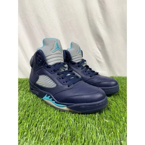 Nike Air Jordan 5 V Retro Pre-Grape Midnight Navy Size 9 Sneakers 136027-405