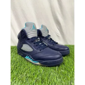 Nike Air Jordan 5 V Retro Pre-Grape Midnight Navy Size 9 Sneakers 136027-405