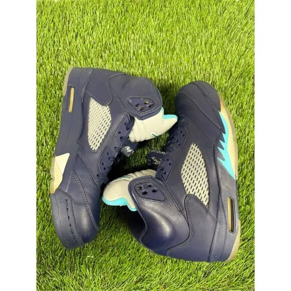 Nike Air Jordan 5 V Retro Pre-Grape Midnight Navy Size 9 Sneakers 136027-405