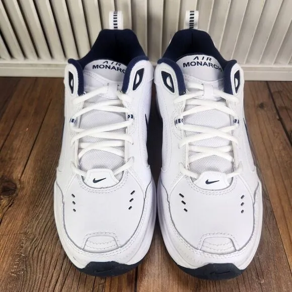Nike Air Monarch IV Mens 8.5 White Silver Dad Training Sneakers Shoes 415445-102