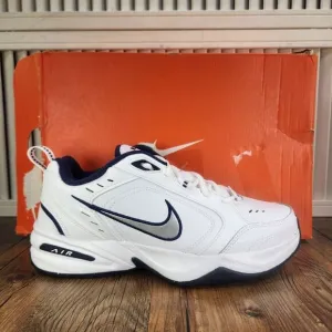 Nike Air Monarch IV Mens 8.5 White Silver Dad Training Sneakers Shoes 415445-102