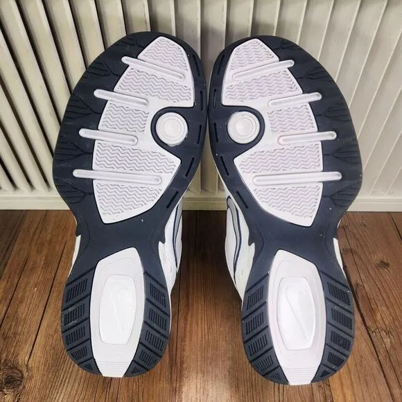 Nike Air Monarch IV Mens 8.5 White Silver Dad Training Sneakers Shoes 415445-102