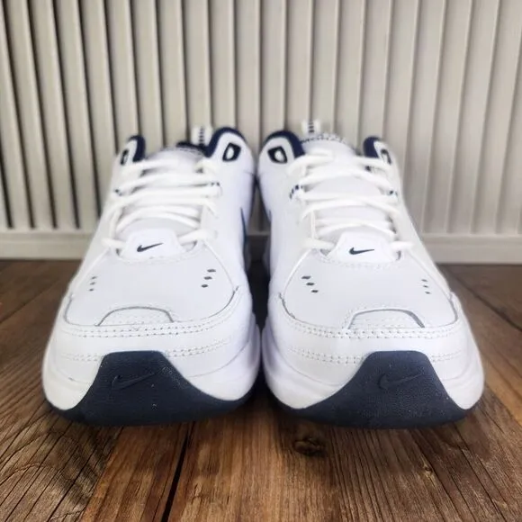 Nike Air Monarch IV Mens 8.5 White Silver Dad Training Sneakers Shoes 415445-102
