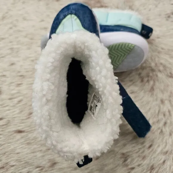 Nike Flex Advance &quot;Paw Prints&quot; Toddler Kids Insulated Boots Blue Size 10 NEW