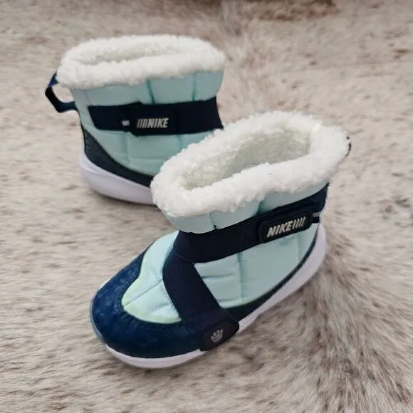 Nike Flex Advance &quot;Paw Prints&quot; Toddler Kids Insulated Boots Blue Size 10 NEW