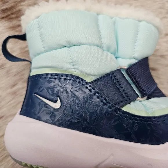 Nike Flex Advance &quot;Paw Prints&quot; Toddler Kids Insulated Boots Blue Size 10 NEW