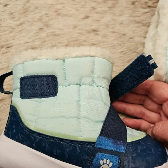 Nike Flex Advance &quot;Paw Prints&quot; Toddler Kids Insulated Boots Blue Size 10 NEW