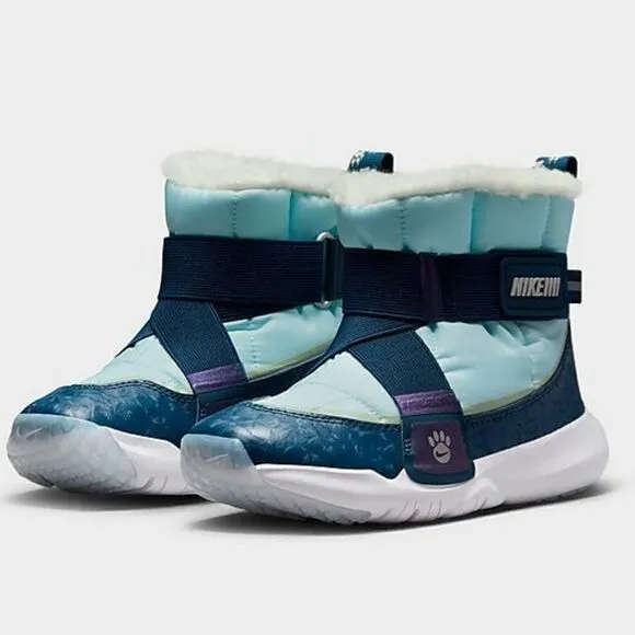Nike Flex Advance &quot;Paw Prints&quot; Toddler Kids Insulated Boots Blue Size 10 NEW
